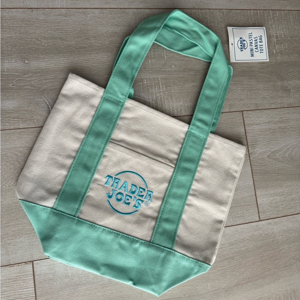Mini Pastel Canvas Tote Bags

Sized at about 13” long, 11” tall, and 6” wide